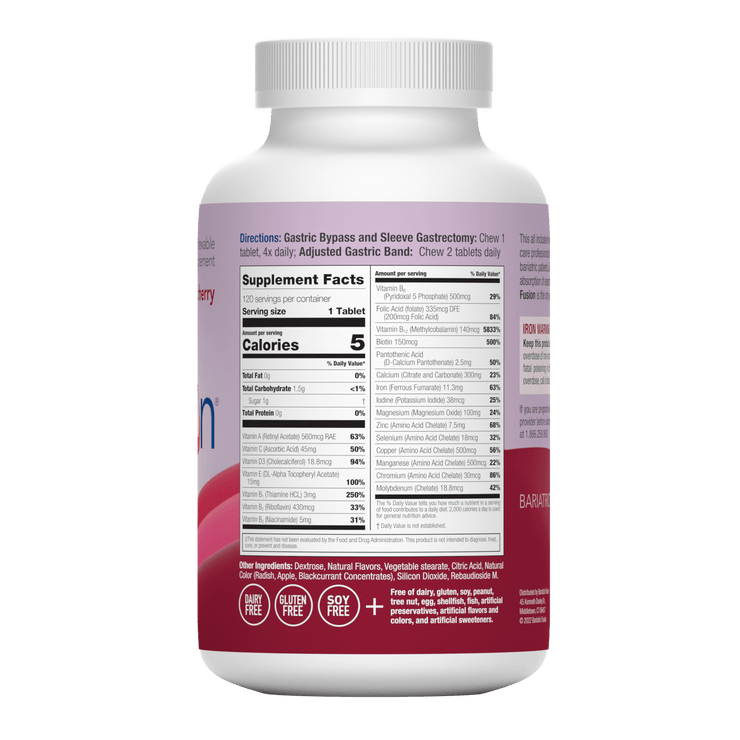 Wild Cherry Complete Chewable Bariatric Multivitamin - Bariatric Fusion